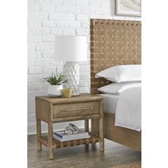 Dorsey One Drawer USB-charging Nightstand in Granola