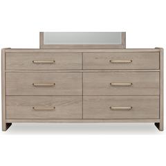 Gardenia Six Drawer Oak Wood Dresser in Chai
