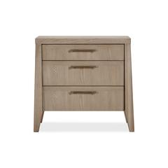 Sumire Three Drawer Ash Wood Nightstand in Ginger