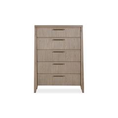 Sumire Five Drawer Ash Wood Chest in Ginger