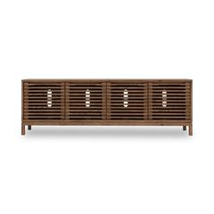 Tanner Four Door Solid Ash Media Console in Roux