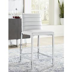 Amalfi Metal Back Counter Stool in White, set of 2