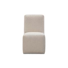 Liv Fully Upholstered Dining Chair in Brun Boucle, set of 2