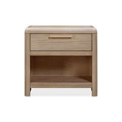 Furano One Drawer One Shelf Ash Wood Nightstand in Ginger