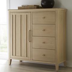 Camden Six Drawer One Door Oak Wood Chest in Chai