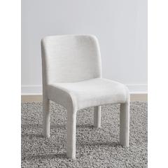 Devon Fully Upholstered Dining Chair in Turtle Dove Linen, set of 2