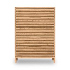 Tanner Five Drawer Ash Wood Chest in Flaxen