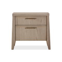 Sumire Two Drawer Ash Wood Nightstand in Ginger