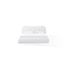 Elena Upholstered Bed in Vanilla Linen