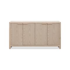 Liv Four Door Ash Wood Sideboard in White Sand