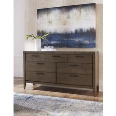 Boracay Seven Drawer Walnut Dresser in Wild Oats Brown (2024)