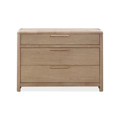 Furano Three Drawer Ash Wood Bachelor Chest in Ginger