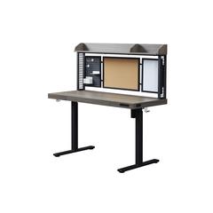 55" Electric Height Adjustable Standing Desk With Back Board And Drawer