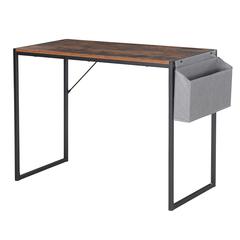 Small Computer Desk Simple Style Writing Desk, Rustic Brown/Black