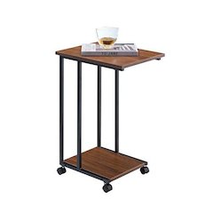 Side End C Table For Sofa, Walnut
