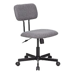 Ergonomic Adjustable Swivel Small Armless Home Office Desk Chair, Grey
