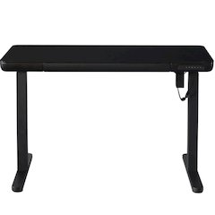 48" Electric Height Adjustable Standing Desk With Tempered Glass Top，Black