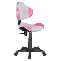 Home Office Low Back Computer Executive Chair, Grey/Pink