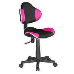 Home Office Low Back Computer Executive Chair, Black/Pink