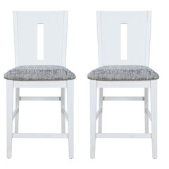 Urban Icon Contemporary Slotback Upholstered Counter Stool (Set of 2)