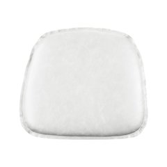 Metal Crossback Leather Cushion Seat - White