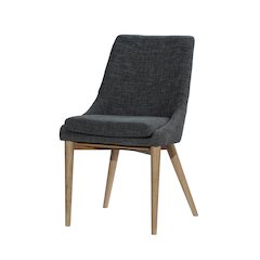 Fritz Side Dining Chair - Slate with Natural Leg