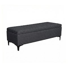 Reece Storage Bench - Charcoal Grey