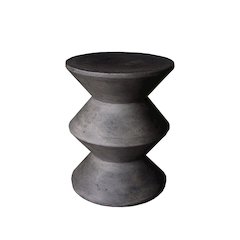 Concrete Inverted Side Table - Dark Grey