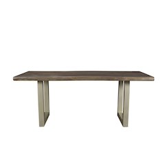 TAJ Dining Table - Vinegar Matte Top/ U Tube Metal Base