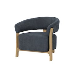 Harlow Club Chair - Spruce Grey Chenille