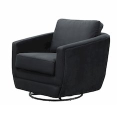 Baltimo Swivel Glider - Velvet Black