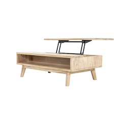 Gia Coffee Table with Lift Top - Light Driftwood