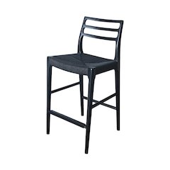 Java Narrow Counter Stool with 26" Seat Height - Black