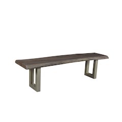 TAJ Dining Bench - Vinegar Matte Top/ U Tube Metal Base