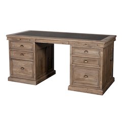 Lifestyle Double Desk - Sundried