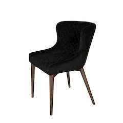 Mila Dining Chair - Black Velvet
