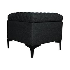 Reece Storage Ottoman - Charcoal Grey