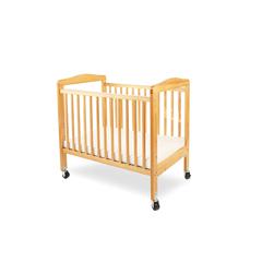 Compact Non-folding Wooden Window Crib, Natural