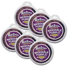 Jumbo Circular Washable Stamp Pad - Purple - 5.75" dia. - Pack of 6