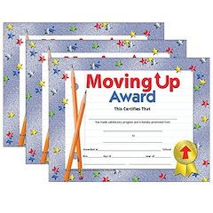 Moving Up Award, 30 Per Pack, 3 Packs
