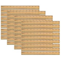 School Wood Ruler, Pack of 36