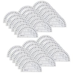 Protractor 6", 180 degree, Clear, Pack of 36