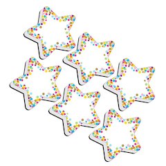 Magnetic Whiteboard Erasers, Star Confetti, Pack of 6