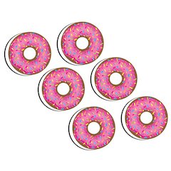 Magnetic Whiteboard Erasers, DonutFetti, Pack of 6