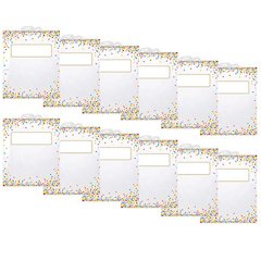 Hanging Confetti Pattern Storage/Book Bag, 10.5" x 12.5", 6 Per Pack, 2 Packs