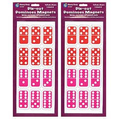 Die-Cut Magnetic Dominoes, 36 Per Pack, 2 Packs