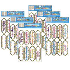 Magnetic Die-Cut Timesavers & Labels, 8 Per Pack, 6 Packs