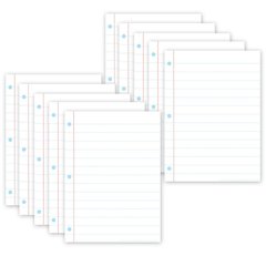 Smart Poly PosterMat Pals Space Savers, White Notebook Paper, Pack of 10