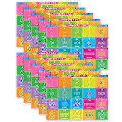 Smart Poly PosterMat Pals Space Savers, 13" x 9-1/2", Numbers 1-20, Pack of 10