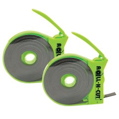 Magnetic Tape with Self Cutting Dispenser, 0.5" x 15', Pack of 2